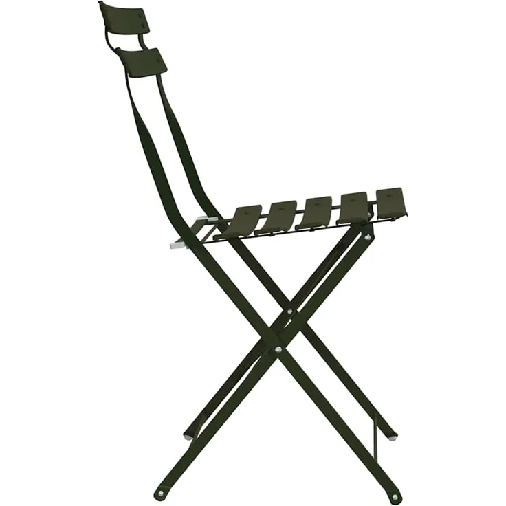 vidaXL Gartenklappstuhl 2 pcs Grün 42 x 46 x 82cm Metall 42002955 – Bild 5