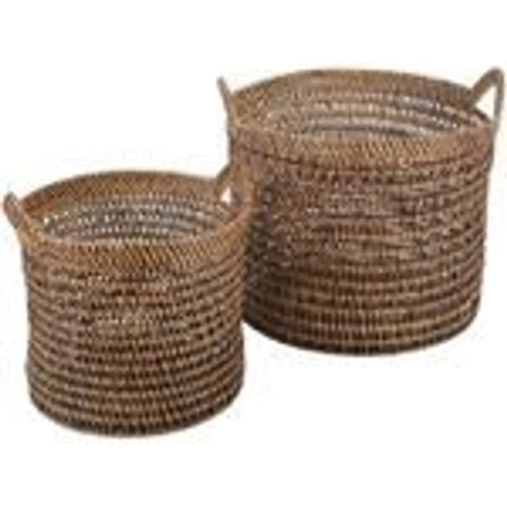 Rattan Korb Eda Braun mit Henkel M – Bild 12