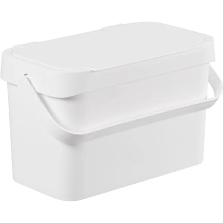 smartstore Bio-Abfallbehälter Collect Biowaste 5 L weiß Bioabfallbehälter Eimer mit Griff und Haltering - 1 Stück (320110) – Bild 1