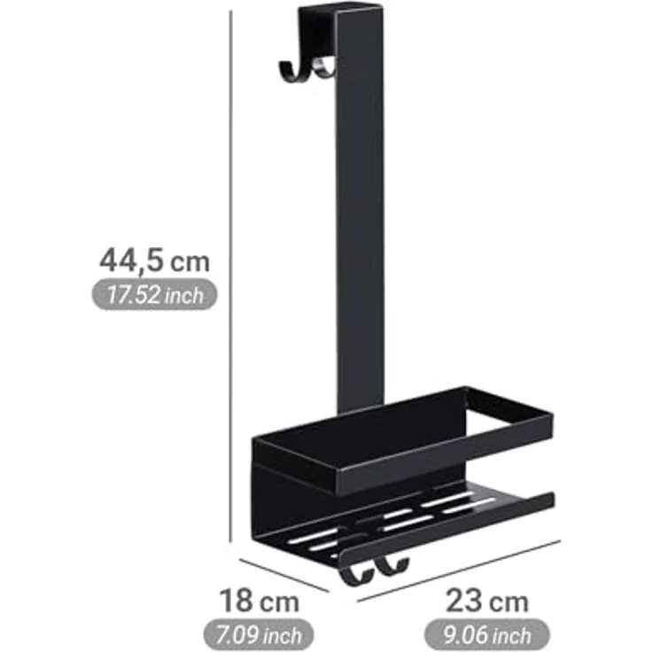 WENKO BRIBANO Duschablage, Schwarz, zum Einhängen – Bild 6