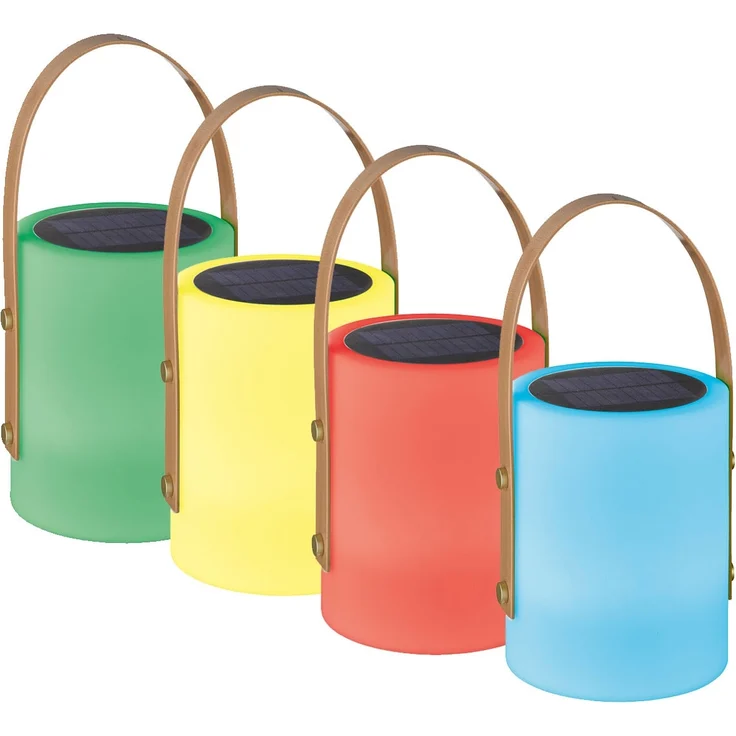 2er SET Outdoor Tischleuchten 24cm mit Fernbedienung & RGB - Solar & USB – Bild 5