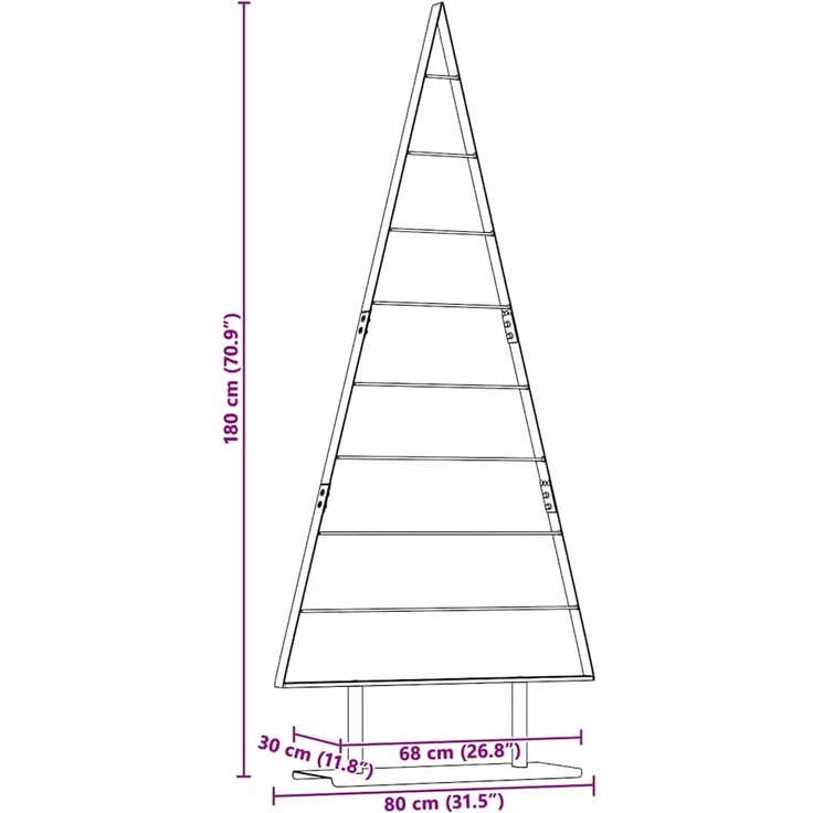 vidaXL Metall Weihnachtsbaum mit Ständer Schwarz 180 cm Stahl 42019173 – Bild 9
