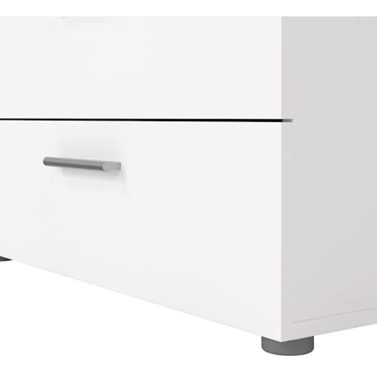 Dmora - Kommode Solene, Wohnzimmerbuffet, Wohnzimmer-Sideboard, Moderne Küchen-Speisekammer, 140x40 h82 cm, Weiß – Bild 5