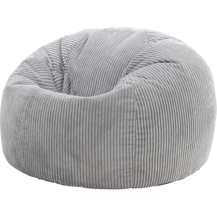 icon Kingston Großer Sitzsack, Jumbo Cord Sitzsack, Dawn Grey, Sitzsack für Erwachsene mit Füllung inklusive, Bequemer Lounging Chair für jedes Alter – Bild 1