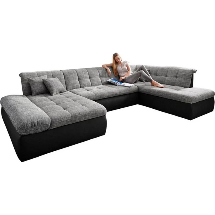 DOMO collection Wohnlandschaft Moric U-Form auch in Cord, im XXL-Format, wahlweise mit Bettfunktion und Armlehnenverstellung – Bild 4