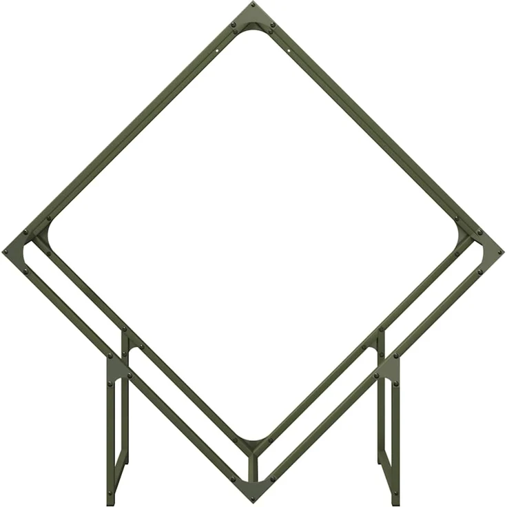 vidaXL Brennholzregal Olivgrün 100x25x100 cm Kaltgewalzter Stahl 864290 – Bild 4