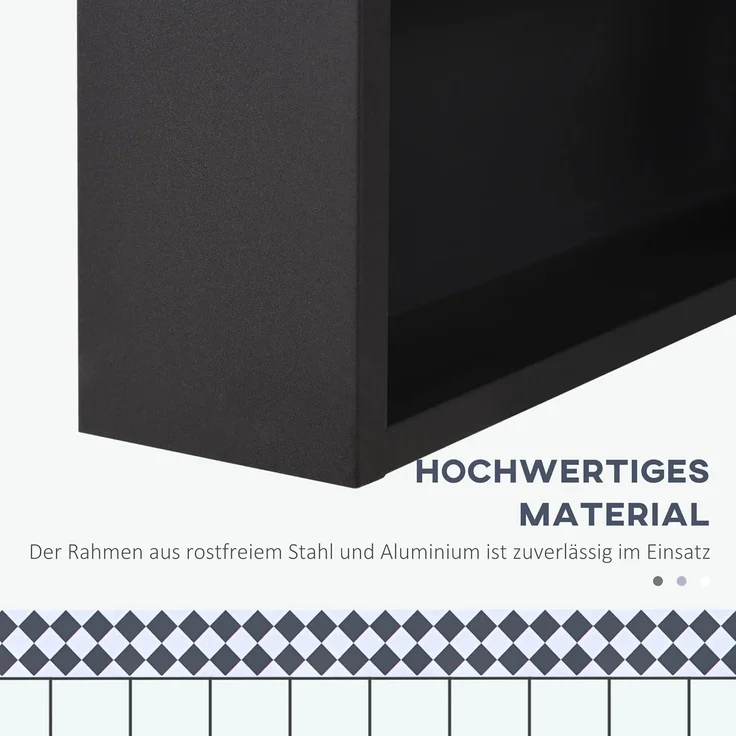 Kleankin Spiegelschrank Badspiegelschrank mit 3 Schichten (Hängeschrank, 1-St, Wandschrank für Badezimmer) Edelstahl, Schwarz, 40 x 15 x 60 cm – Bild 6