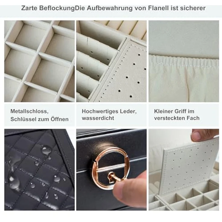 AdelDream Schmuckkasten AdelDream Schmuckkasten dreistöckige Schmuckbox – Bild 7