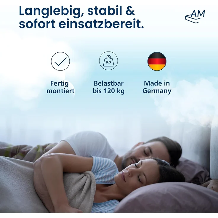 Ergonomischer 7-Zonen Lattenrost - 110x200 cm - fertig montiert - 44 Leisten - NV Starr - Holmabsenkung für Schulter und Becken - 110x200 cm – Bild 5