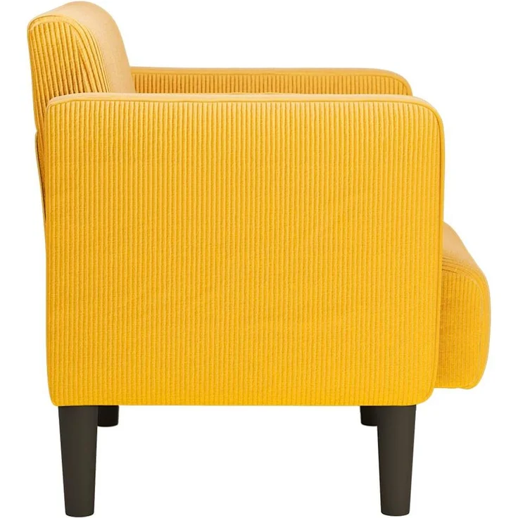 vidaXL Sessel mit Armlehnen Hellgelb 54 cm Cordstoff 4100521 – Bild 3