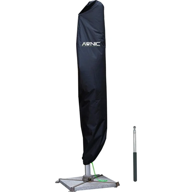 Awnic Sonnenschirm Schutzhülle Ampelschirm Abdeckung für Sonnenschirmhülle Ø 300cm Reißfest Wasserdicht 420D 265x40 cm/50 cm
