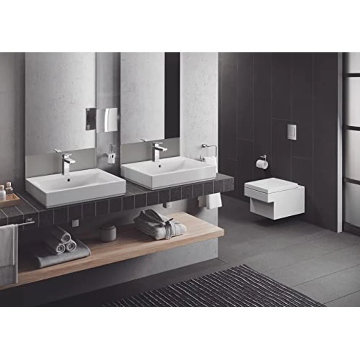 GROHE Selection Cube Kosmetikspiegel, Wandmontage, 3-fache Vergrößerung, chrom – Bild 5