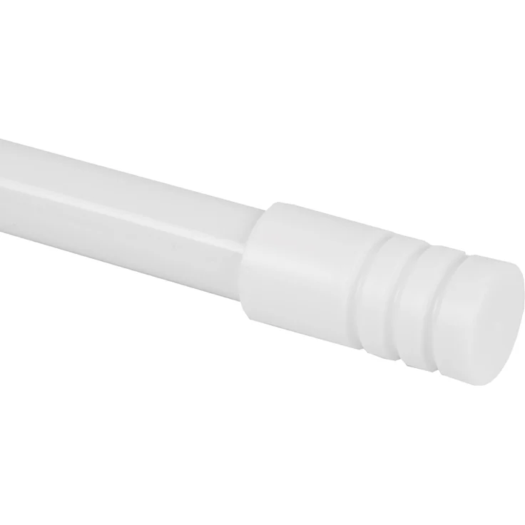 Gardinenstange "Modern" ausziehbar 115 bis 200 cm, Durchmesser 16mm/19mm - Edelstahl - Stil-Garnitur, 1-Lauf Metall Stange – Bild 1