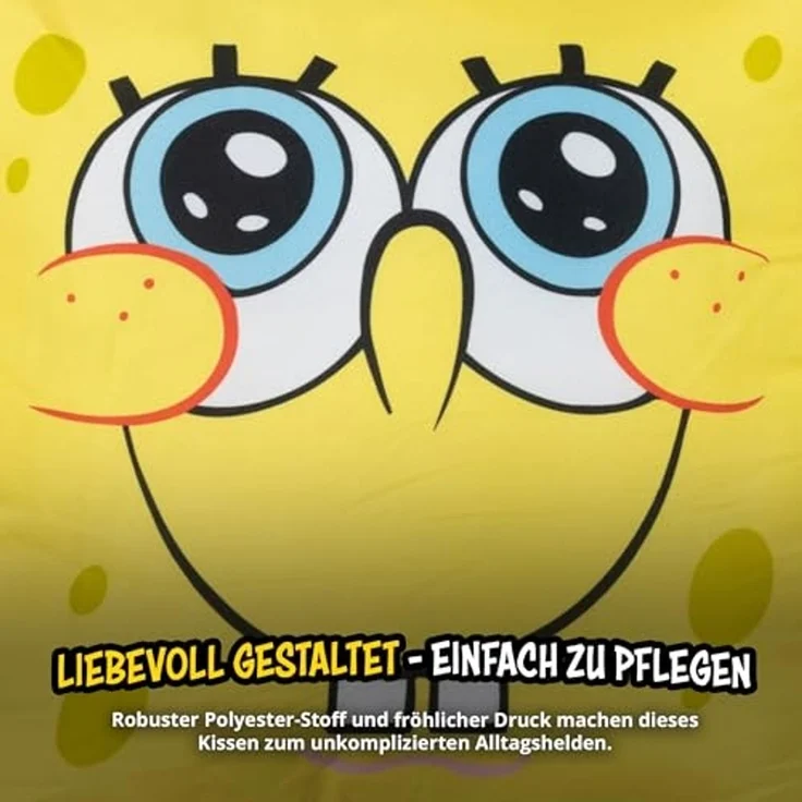 United Labels® Dekokissen Spongebob Schwammkopf Kissen Plüsch Zierkissen Kopfkissen 40x40 cm – Bild 5