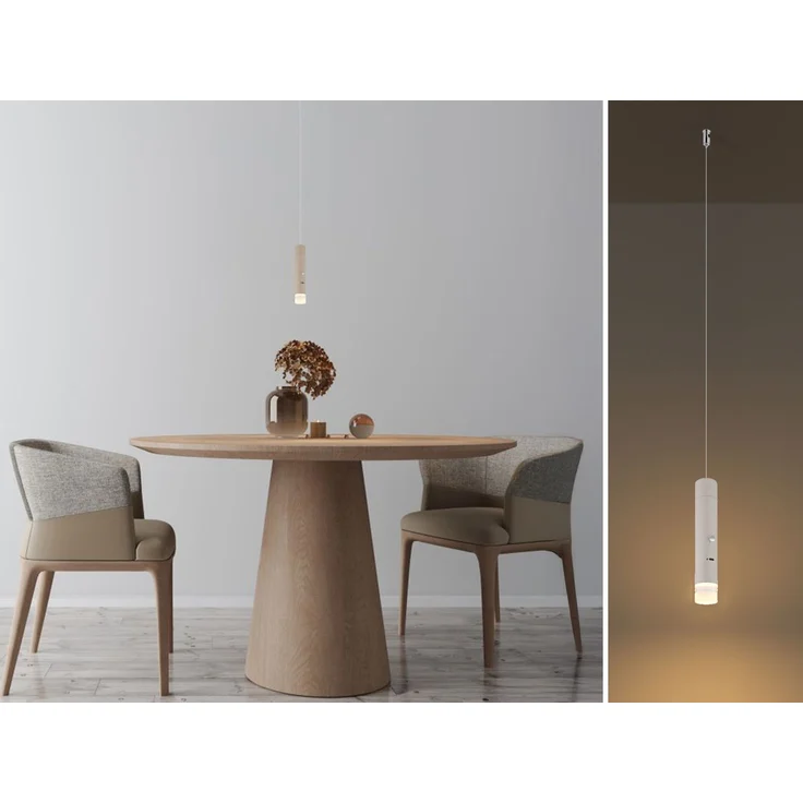 Akku Pendelleuchte PELO Beige, dimmbar, abnehmbarer Leuchtenkopf Ø 3,8cm