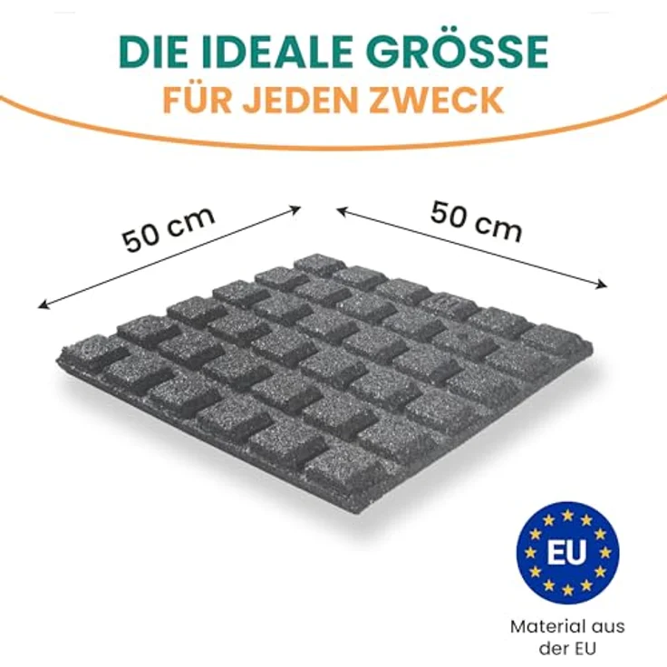 Gartenpirat Gummimatte Fallschutzmatte 50x50 cm Gummimatte für Spielturm Schaukel Rutsche, recyceltes Gummi, 4 Farben, Witterungsbeständig – Bild 4
