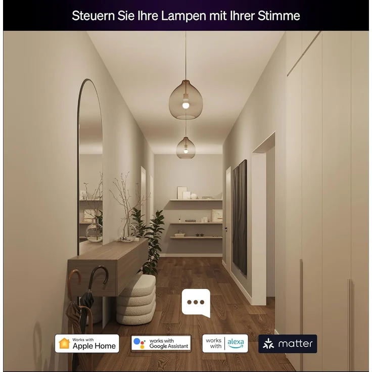 Philips Hue Essential Starter-Set: Bridge + 4 Essential E27 Smart Leuchtmittel, White und Color Ambiance, 2200-6500K, dimmbar, funktioniert mit Alexa, Google Assistant, Samsung SmartThings, Apple Home – Bild 5