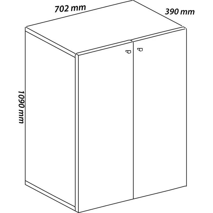 VCM Büroschrank Lona 919580 Anthrazit / Honig-Eiche B. 70 x H. 111 x T. 38 cm – Bild 3