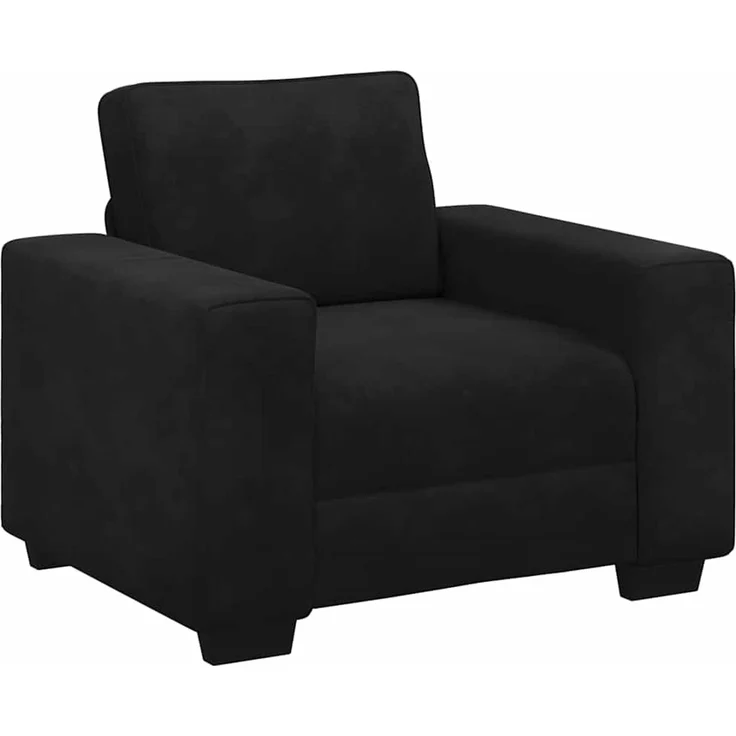 vidaXL Sessel Schwarz 100x77x82 cm Samt 4105252 – Bild 2