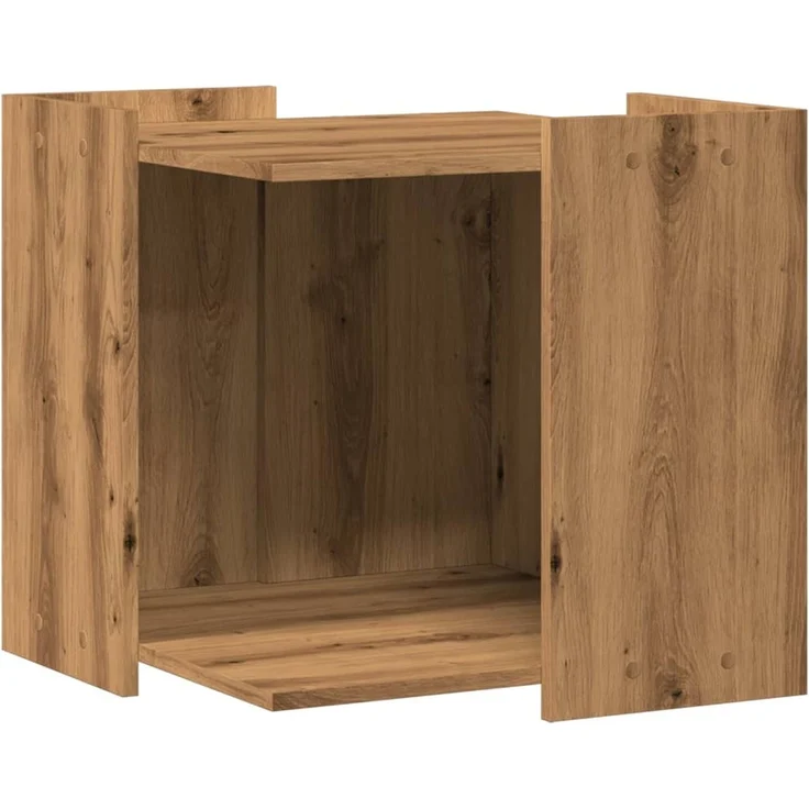 vidaXL Katzenklo Artisan-Eiche 53x53x51 cm Holzwerkstoff 857759 – Bild 2
