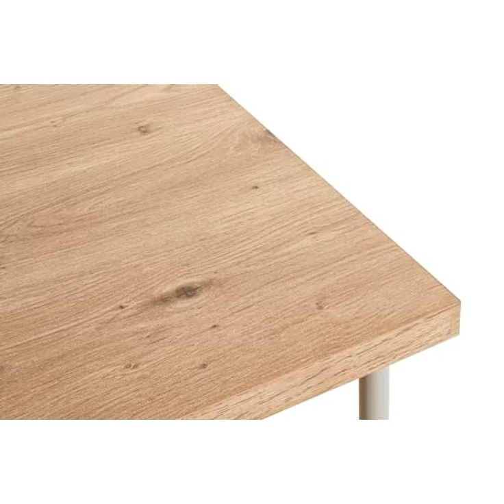 XXXL Beistelltisch Imola, quadratisch, Grau/Eiche, Metall, Holzwerkstoff, 40x45x40 cm, offenes Fach – Bild 4
