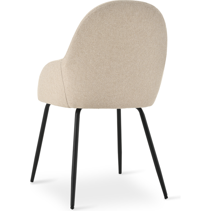 GOEURVANT 1438 Esszimmerstühle 2er-Set mit Armlehnen, Webstoff - Beige – Bild 5