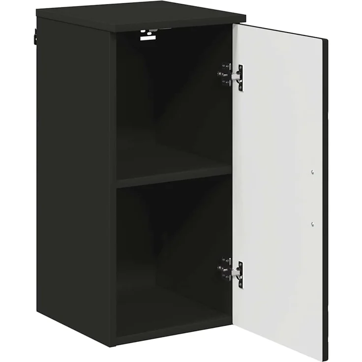 vidaXL Badezimmerschrank Wandmontiert Schwarz 30 x 31,5 x 61 cm 883345 – Bild 4