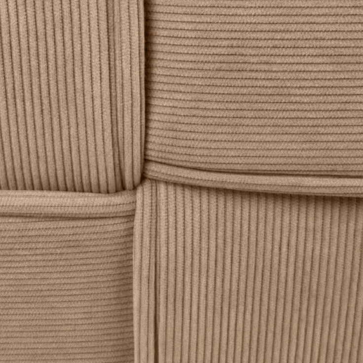 CLP Sitzhocker Forinta, hochwertiger Cordstoff, moderner Stil, bequem und elegant,Farbe:taupe – Bild 3