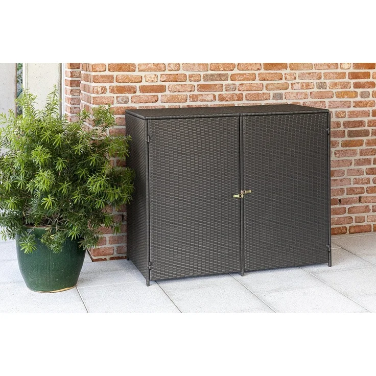 Mülltonnenabdeckung 2er, 240 Liter, grau – Bild 4