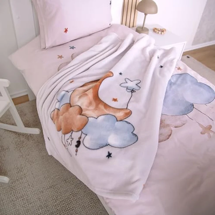 Baby Best Kuscheldecke Moon & Stars, 75 x 100 cm, flauschige Microfaser-Fleece Decke, schadstoffgeprüft nach Oeko-Tex Standard 100 – Bild 5