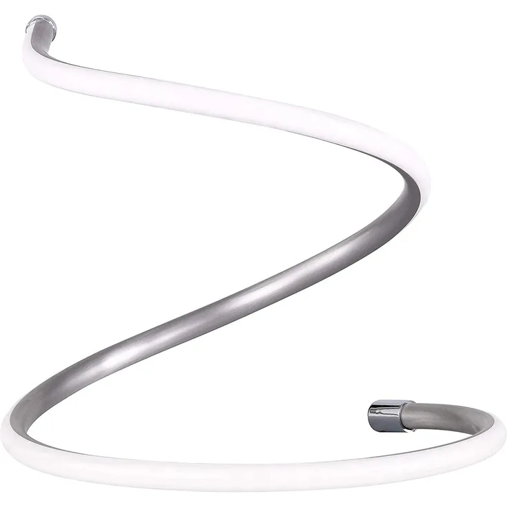 LED Tischleuchte, nickel-matt, spiralförmig, H 30 cm, BONNEY