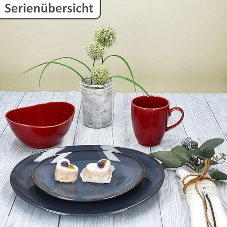 MÄSER Müslischale Mäser 6x Natural Müsli-Schale 400ml Steingut 6 Personen, Steingut – Bild 5
