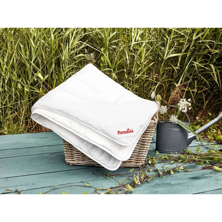 Paradies Kunstfaserbettdecke Avera Bio, Füllung: 80% Polyester, 20% Lyocell, Bezug: 100% Baumwolle kbA, atmungsaktive Lyocell Ganzjahresdecke – Bild 2