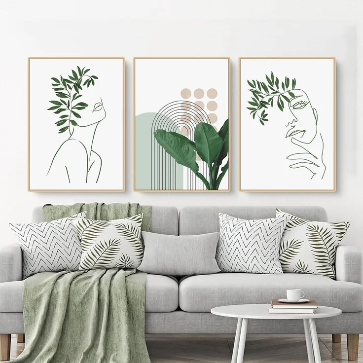 Poster 3teilig Bohemian Pflanzen Wandbilder Wohnzimmer B 30x40cm – Bild 5