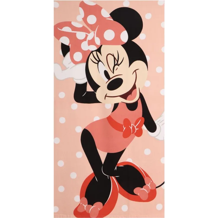 Disney Minnie Mouse Polyester Strandtuch für Kinder 70 × 140 cm 250 gsm