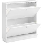 SoBuy FSR99-W Schuhschrank, MDF, Lackiert, Weiß, 54 x 83 x 24 cm