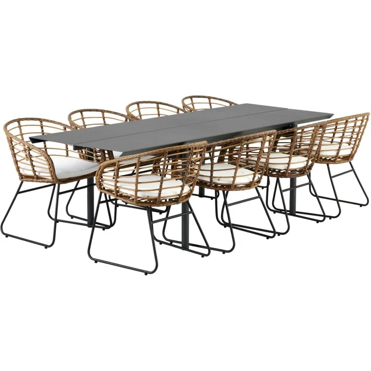 Gartenesstisch B45, 250 cm aus Aluminium, modern, anthrazit, für 8–10 Personen, Outdoor – Bild 3