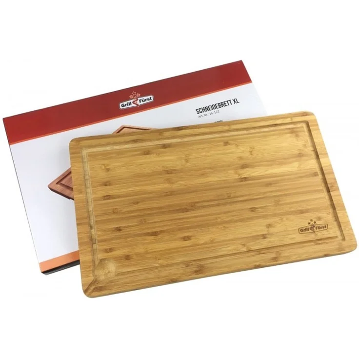 Grillfürst Bambus Schneidebrett groß 50 x 30 cm Bambus – Bild 1