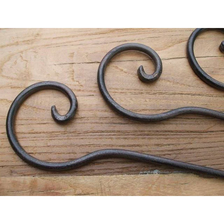 Deko-Impression S-Haken Geschmiedete Verlängerungshaken 6 Stück 40 cm Deckenhaken Eisen, (6-St) – Bild 2