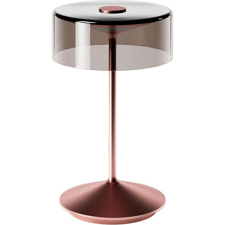 SIGOR LED Tischleuchte Akku-Glasleuchte NUMOTION rosegold, Dimmbar, LED fest integriert, Warmweiß – Bild 1