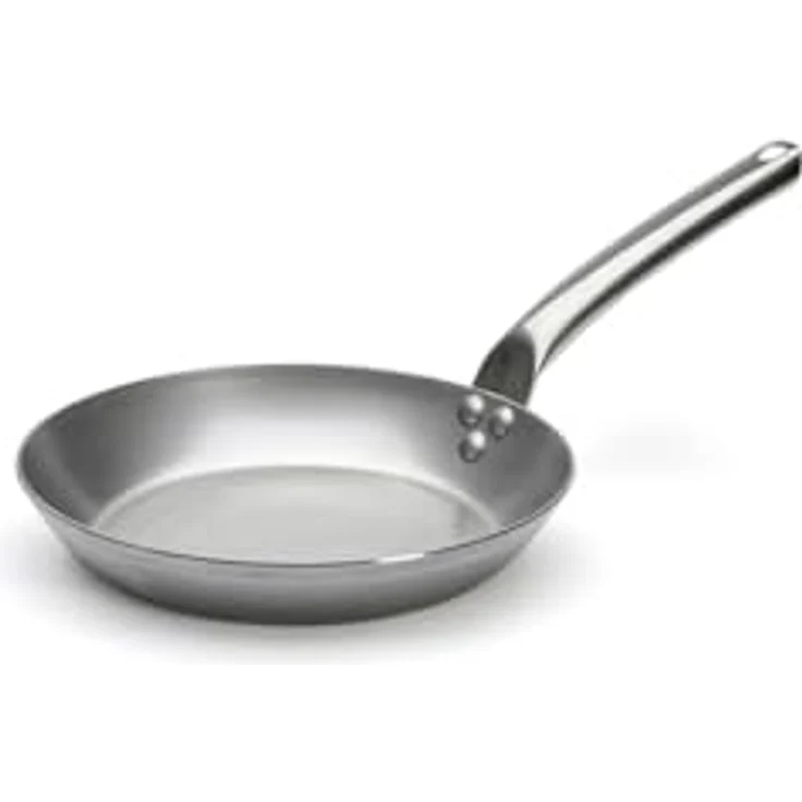 de Buyer - Bratpfanne CARBONE PLUS aus Eisenstahl - mit Rohrstielgriff aus Edelstahl - 24 cm - 5130.24, Silber – Bild 2