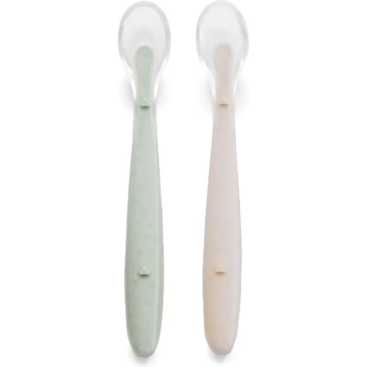 Jané Baby Löffel Silikon 2er Set, Lernlöffel, Weiche Spitze, BPA-frei, Rutschfester Griff, Spülmaschinengeeignet