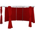 Seitenteil Pavillon rund ⌀3,5m wasserdicht Gartenpavillon Seitenwand Sichtschutz burgundrot