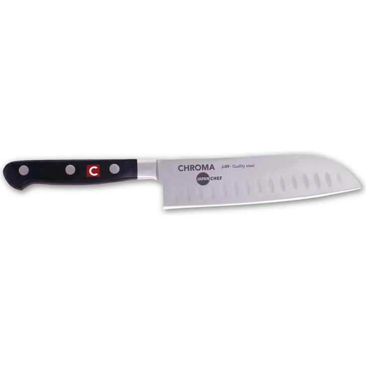 J-09 Chroma Japanchef Santoku Messer mit Kulle