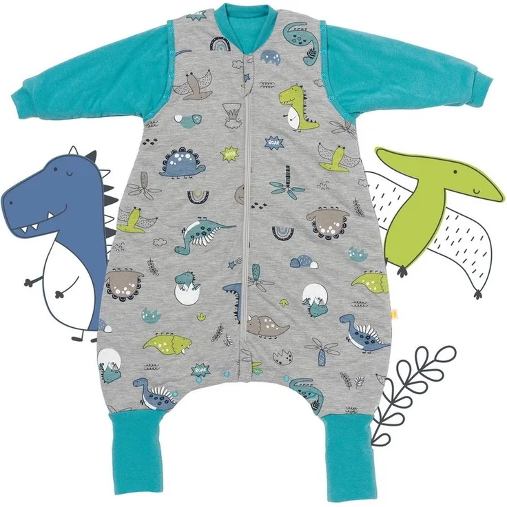 Schlummersack Kinderschlafsack Schlafsack mit Füßen und umklappbaren Bündchen, 2.5 Tog OEKO-TEX