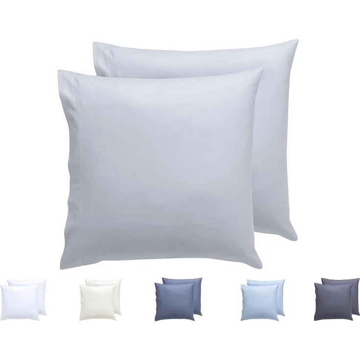 Kissenbezüge, extra weiche Mikrofaser, hypoallergen, Set mit 2 Kissenbezügen 60X60 cm Hellgrau
