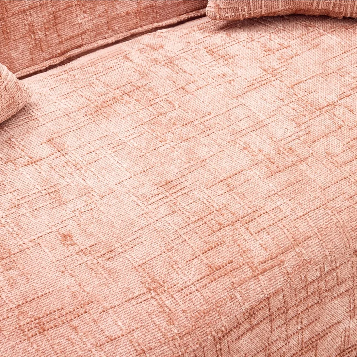Gebogenes 2-Sitzer Sofa, ergonomisch gepolstert mit Federkern, fertig montiert & pflegeleicht,Rosa – Bild 7