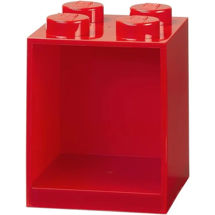 Lego 'Storage Brick' 4 Stützen Iconic 16,1x21,2 cm Polypropylen rot