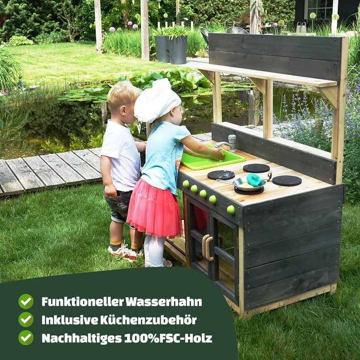 EXIT Yummy 200 hölzerne Küche für draußen - Naturel – Bild 2