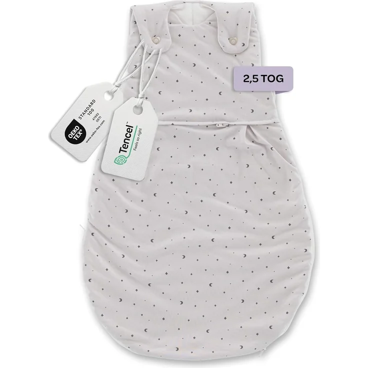 Träumeland Babyschlafsack LIEBMICH 3tlg. Set Moon grau Größe 68/74 – Bild 2